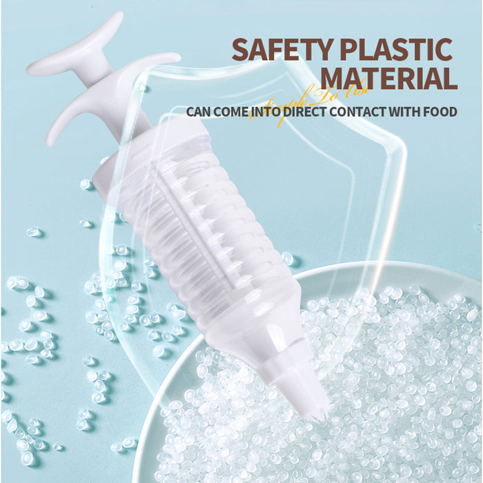 Cookie Press Gun with 8 Nozzles Food-Grade Plastic White