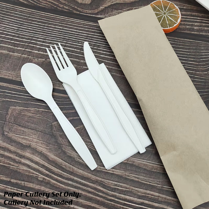 Paper Cutlery Pouch, 100pack
