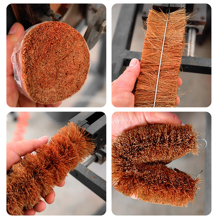3 Pcs Coconut Fibre Kitchen Dish Cleaning Brush with Hanging Loop 10 x 9 cm
