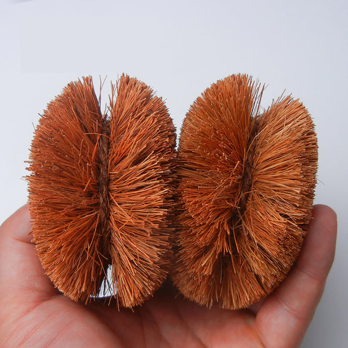 3 Pcs Coconut Fibre Kitchen Dish Cleaning Brush with Hanging Loop 10 x 9 cm