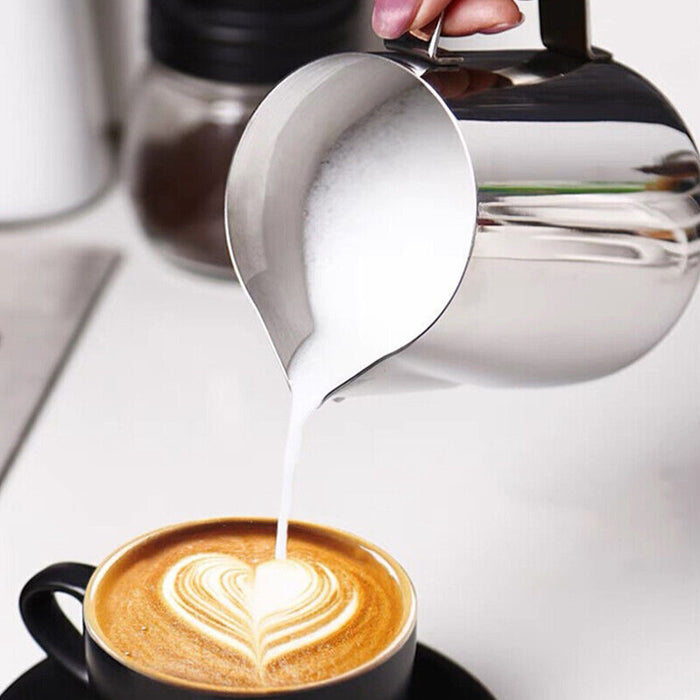 Stainless Steel Milk Frothing Pitcher 350ml 600ml Tapered Spout