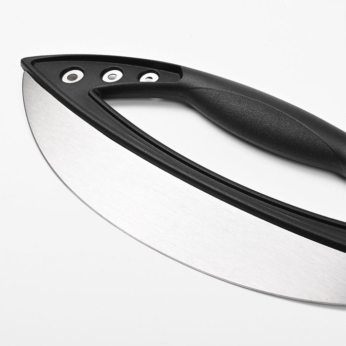 430 Stainless Steel Pizza Cutter with Protective Cover PP Handle 29.6 x 11.5 cm