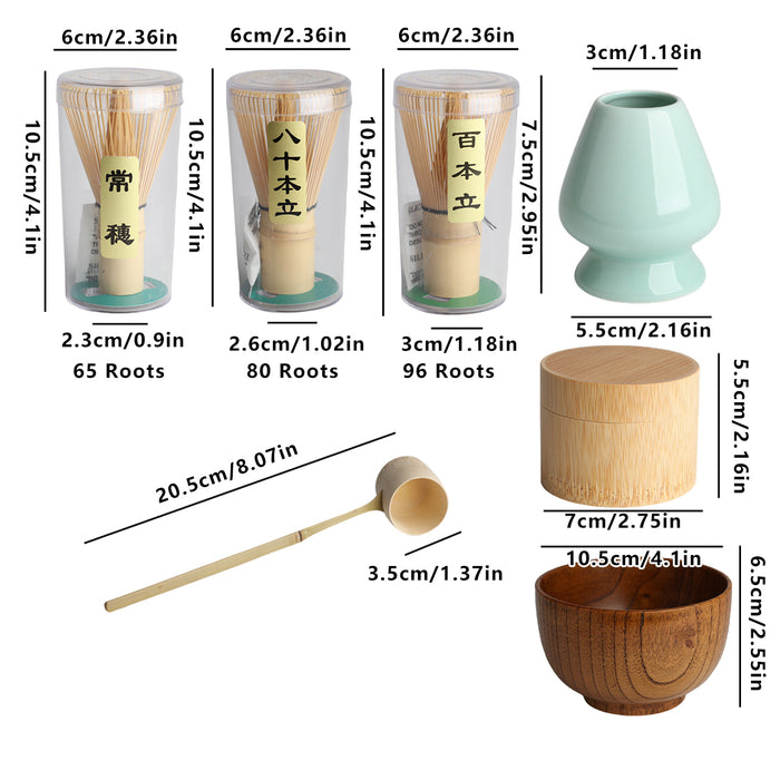 Bamboo Tea Whisk for Matcha Handcrafted with 65 80 96 Roots