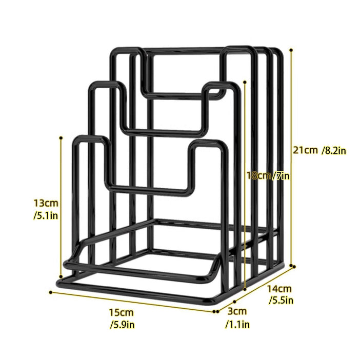 2 Pcs Metal Cutting Board Stand Vertical Holder Black