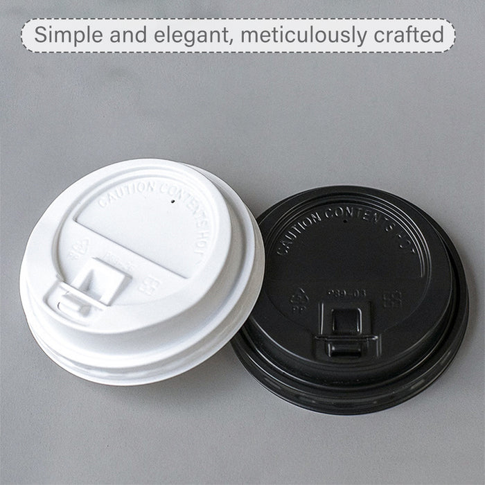50 Pcs Disposable Coffee Cup Lids Flip-Top 9cm Food Grade