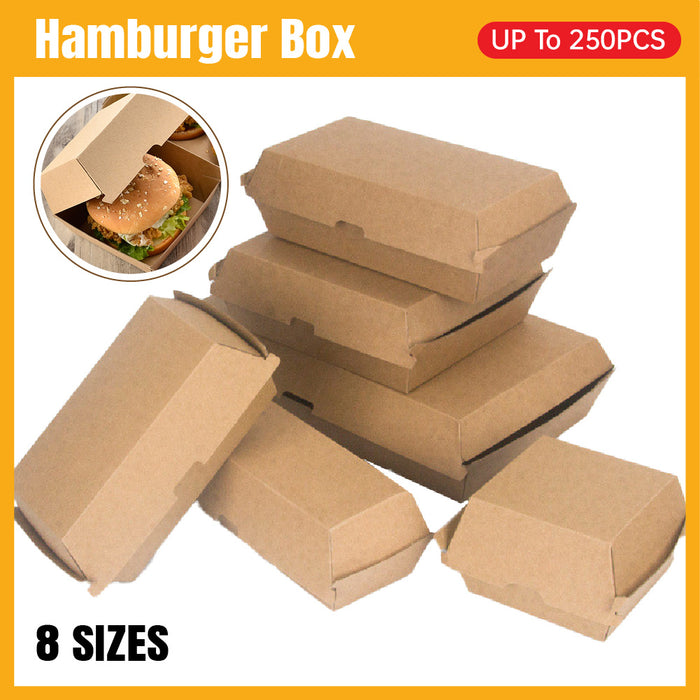 Kraft Paper Hot Dog Boxes - Corrugated Brown Takeaway Food Packaging