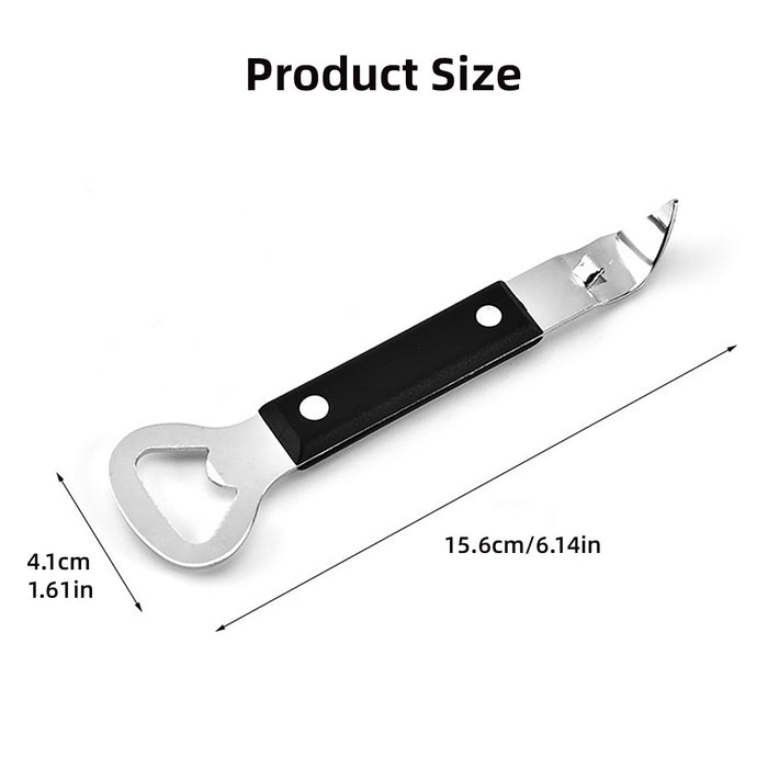 4 Pcs Stainless Steel Bottle Opener Double Head ABS Handle
