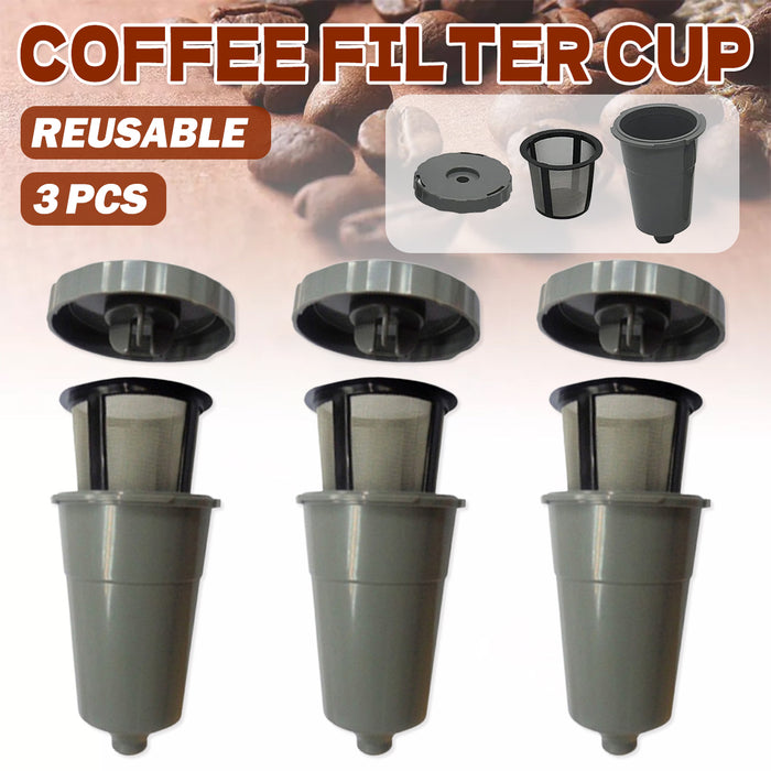 3 Pcs Reusable K Cup Coffee Filters Stainless Steel Mesh