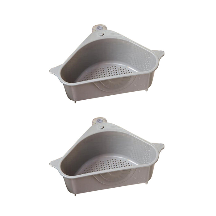 Triangle Sink Storage Drain Basket With Suction Cup PP