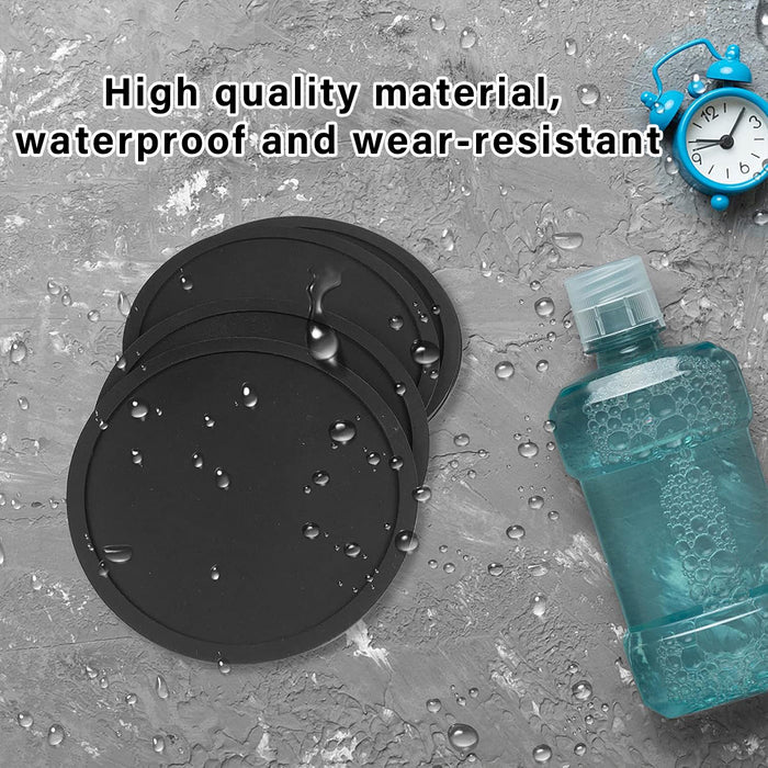 12 Pcs Silicone Coasters with Grooved Design 10cm