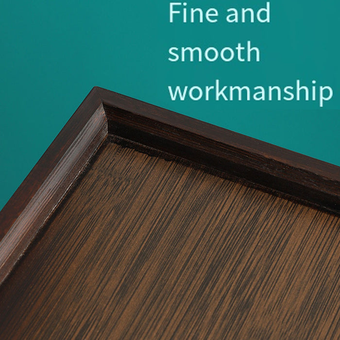 Bamboo Tea Serving Tray Walnut Colour with Handles