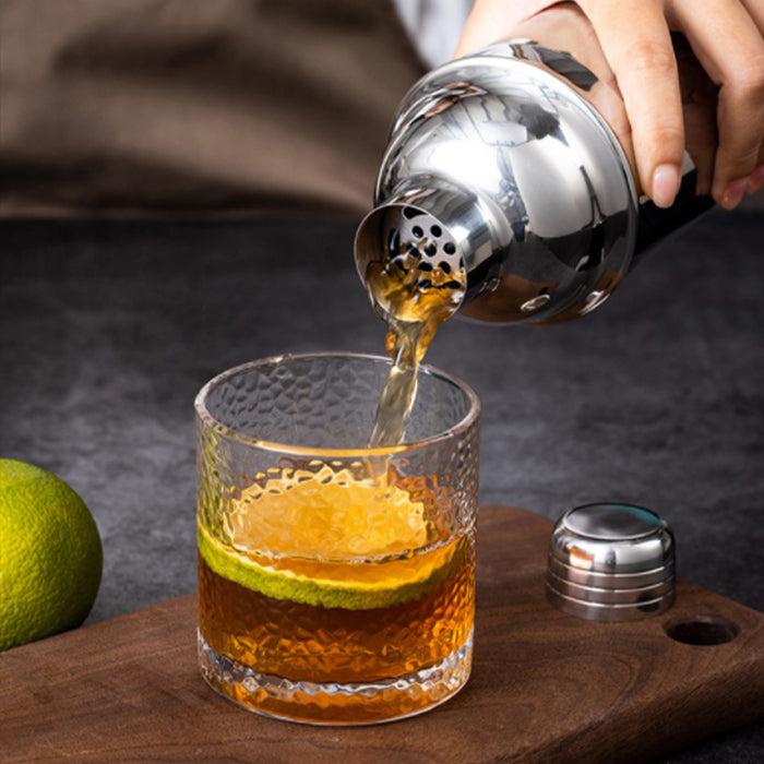 3 Pcs Stainless Steel Cocktail Shaker Set 750ML with Jigger