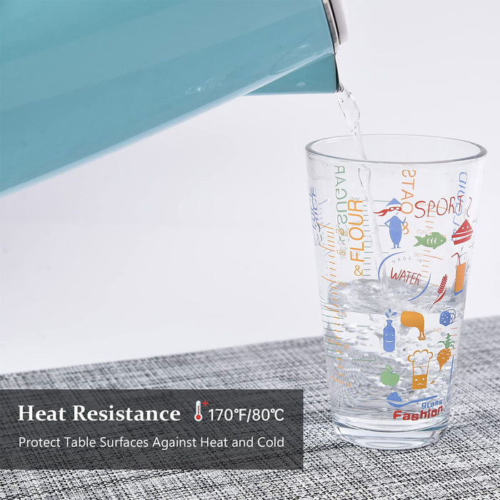 4pcs PVC Braided Placemat Heat Insulation Mat Home Non-slip Waterproof Coaster