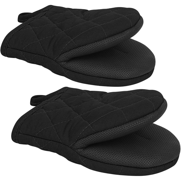1 Pair Non-Slip Heat Resistant Oven Mitts for Kitchen Baking and Cooking
