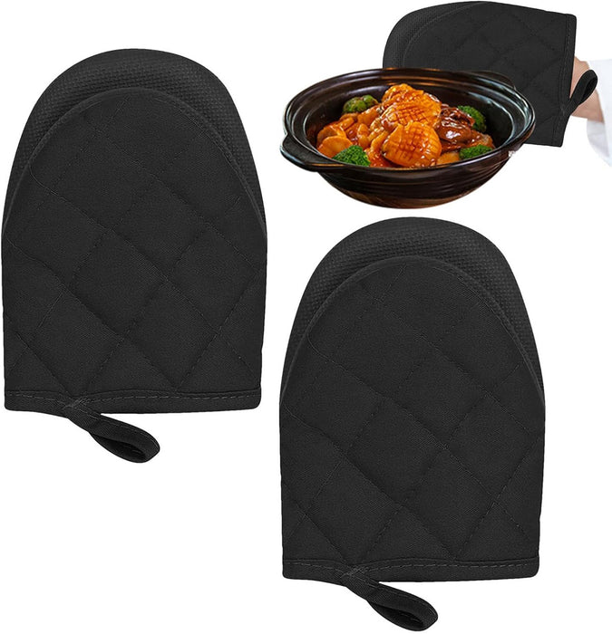 1 Pair Non-Slip Heat Resistant Oven Mitts for Kitchen Baking and Cooking