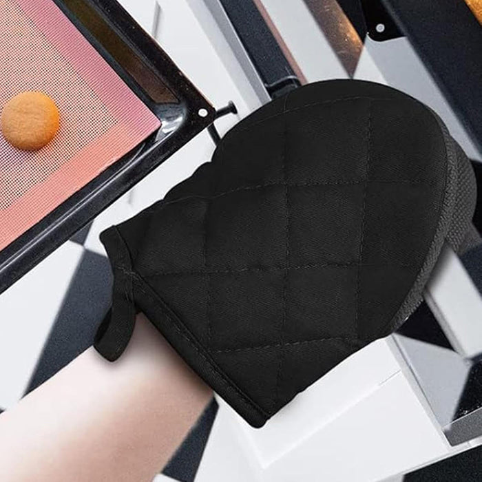 1 Pair Non-Slip Heat Resistant Oven Mitts for Kitchen Baking and Cooking