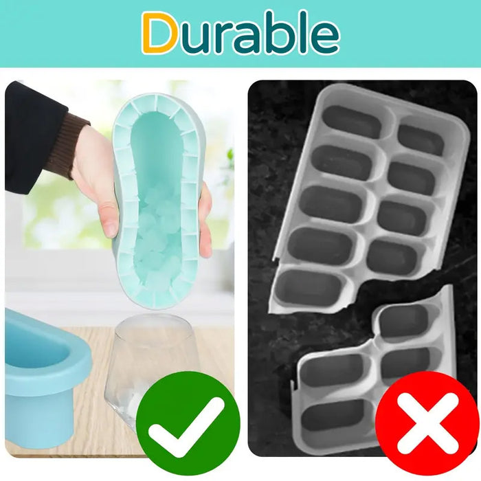 1 Pc Silicone Ice Cube Tray with Lid 100 Cubes