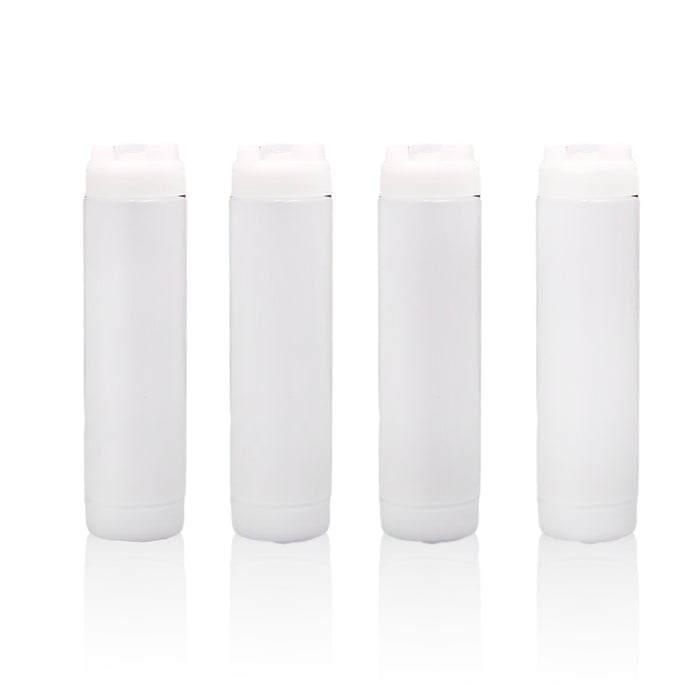 16oz Plastic Squeeze Sauce Bottles Double-Ended Dispenser, 4pcs