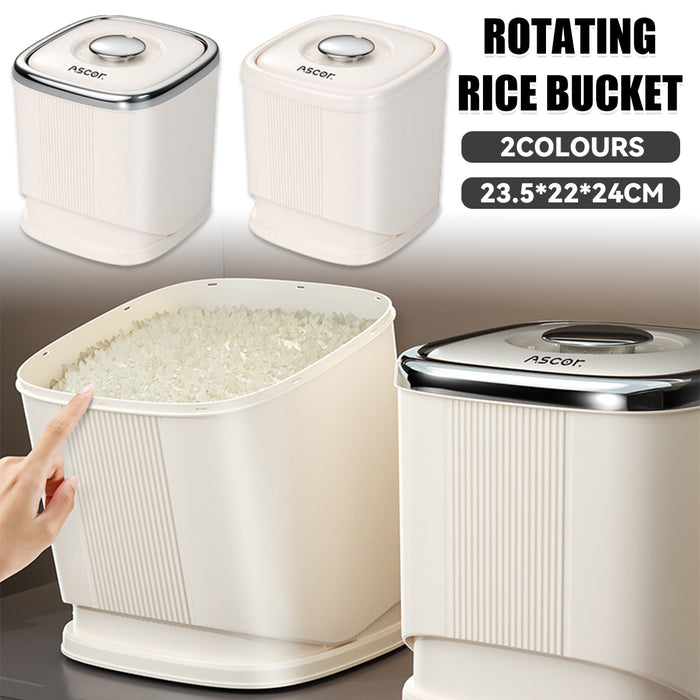 Rotating Rice Storage Container 6kg Airtight with Time Dial