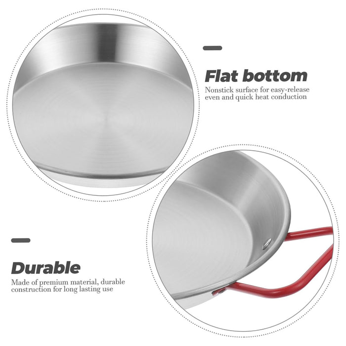 Stainless Steel Seafood Plate with Red Handle 304 Food-Grade 24 to 30 cm