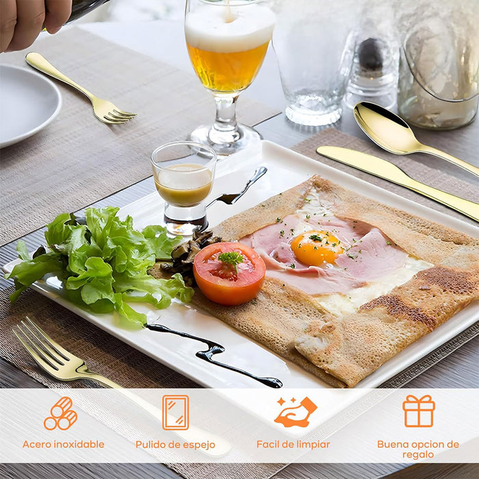 20 Or 40 Pcs Stainless Steel Cutlery Set Polished Finish