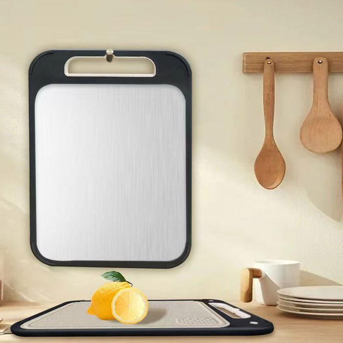 304 Stainless Steel Double Sided Cutting Board Wheat Straw