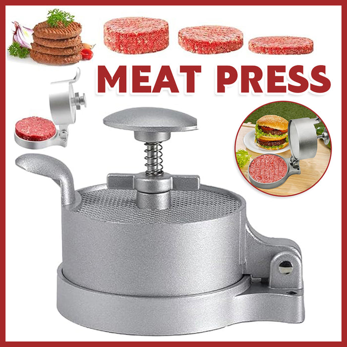 Flip Top Burger Press Meat Patty Maker Spring Plunger