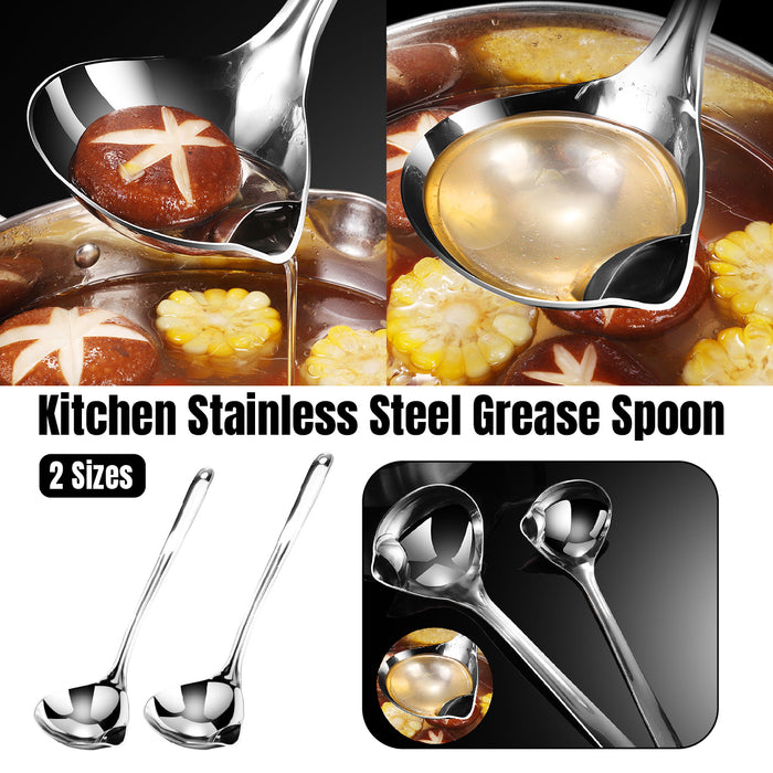 Stainless Steel Oil Separator Ladle with 2 Sizes 24cm 29cm