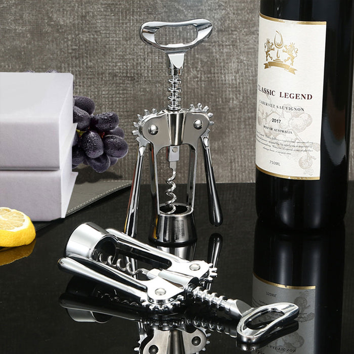 3 Pcs Stainless Steel Wine Corkscrew Bottle Opener Set