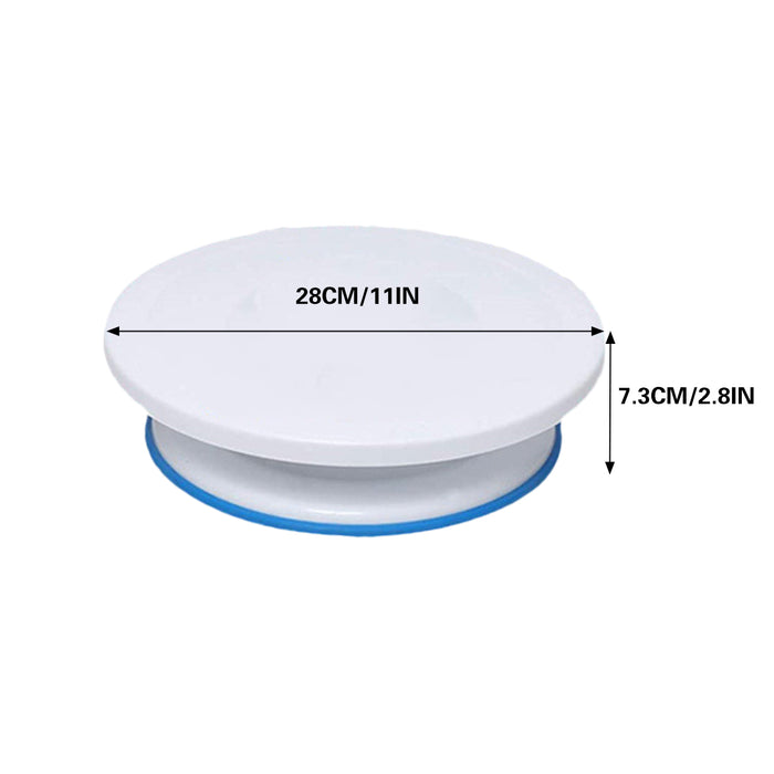 420 Pcs Cake Decorating Kit with 11in Turntable Blue Silver