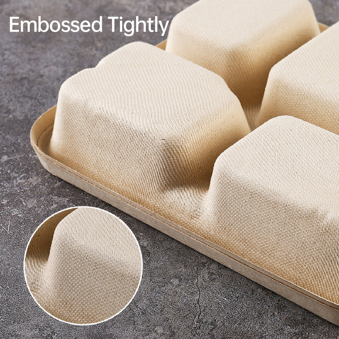25 / 50 Pcs Biodegradable Lunch Boxes Microwave Safe -20°C to 120°C Multi-Compartment