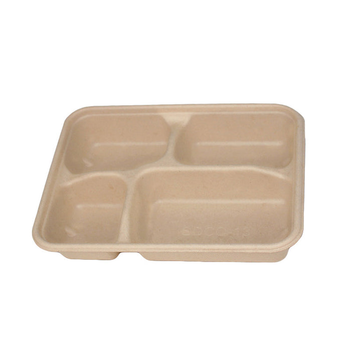 25 / 50 Pcs Biodegradable Lunch Boxes Microwave Safe -20°C to 120°C Multi-Compartment