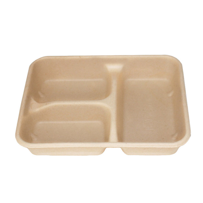 25 / 50 Pcs Biodegradable Lunch Boxes Microwave Safe -20°C to 120°C Multi-Compartment
