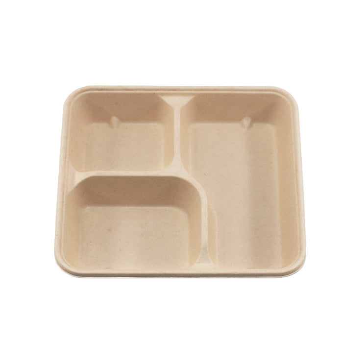 25 / 50 Pcs Biodegradable Lunch Boxes Microwave Safe -20°C to 120°C Multi-Compartment