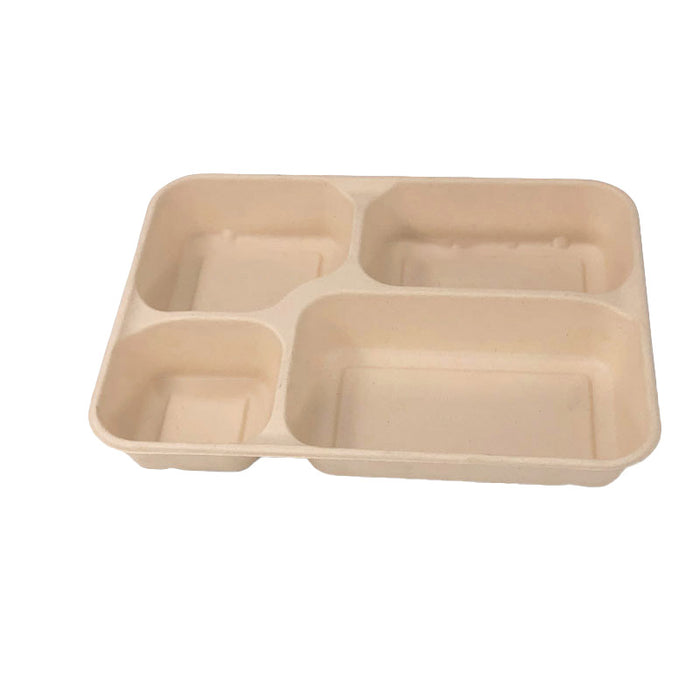 25 / 50 Pcs Biodegradable Lunch Boxes Microwave Safe -20°C to 120°C Multi-Compartment