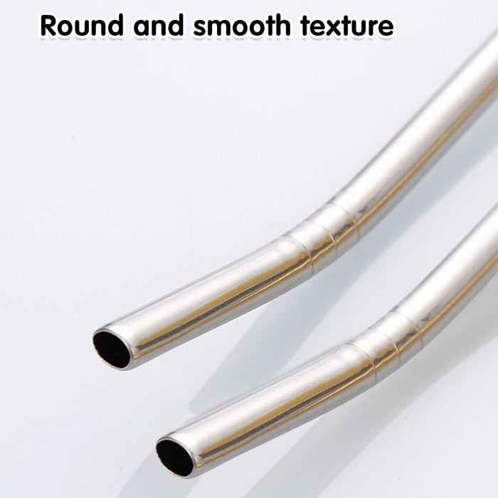 5 Pcs Straw Spoons with Removable Filter 18cm Stainless Steel