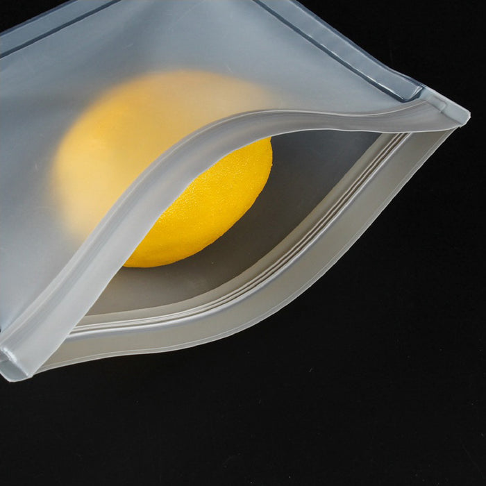 10 Pcs Reusable Food Storage Bags Ziplock PEVA Frosted 21.5x18cm