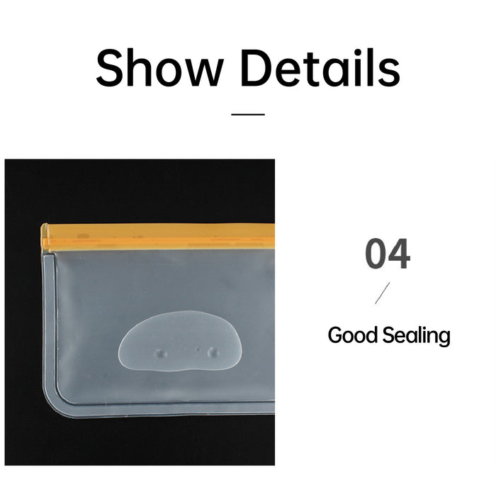 10 Pcs Reusable Food Storage Bags Ziplock PEVA Frosted 21.5x18cm