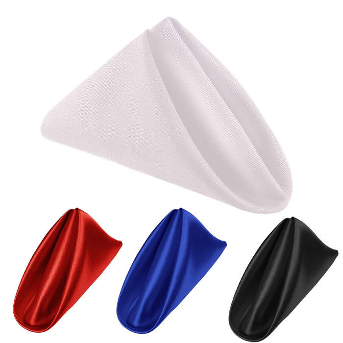 50PCS Polyester Plain Fabric Napkins for Wedding and Dinner Table | 43x43cm