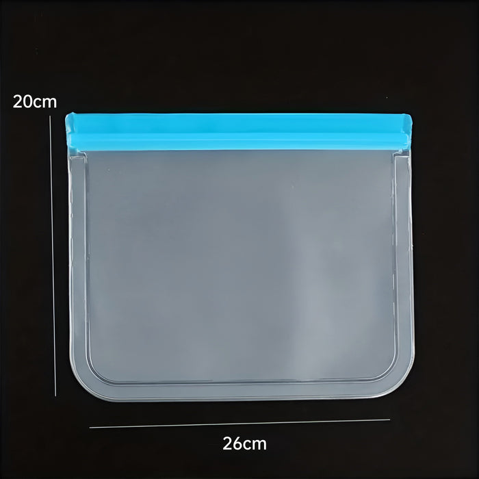 10 Pack Reusable Food Storage Bags Ziplock PEVA Frosted 26x20cm