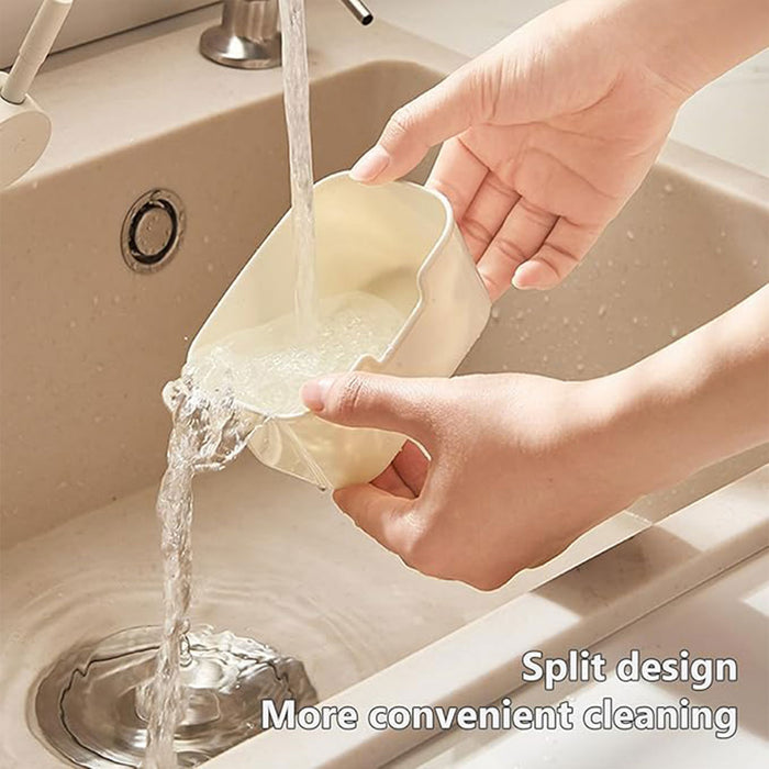 Airtight Food Grade Storage Box Multi Compartment White Clear Lid