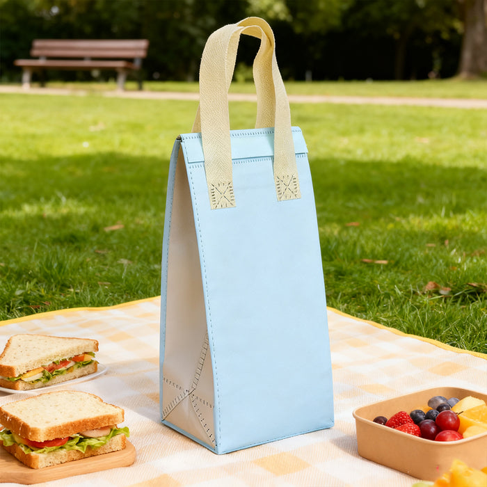 50 Pcs Coffee Takeaway Bags with Handle Self-Adhesive Waterproof in 2 Colors 2 Sizes
