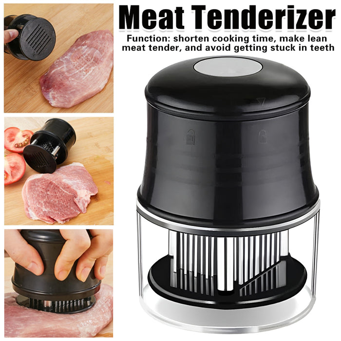 56 Pin Meat Tenderizer with Lock Mechanism Black