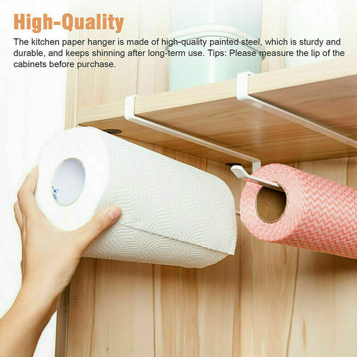 Under Cabinet Paper Towel Holder Iron Rack Drill Free Hanger