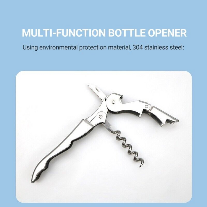 Corkscrew with Foil Knife Bottle Opener Capsule Cutter, 12cm