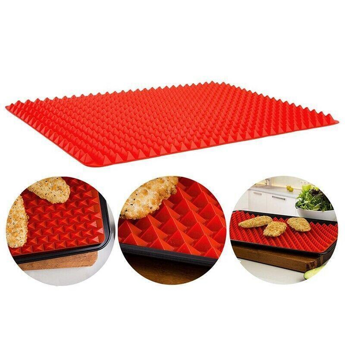Non-Stick Silicone Baking Mat Oven Liner Reusable 39.5 x 27.5 cm Food-Grade