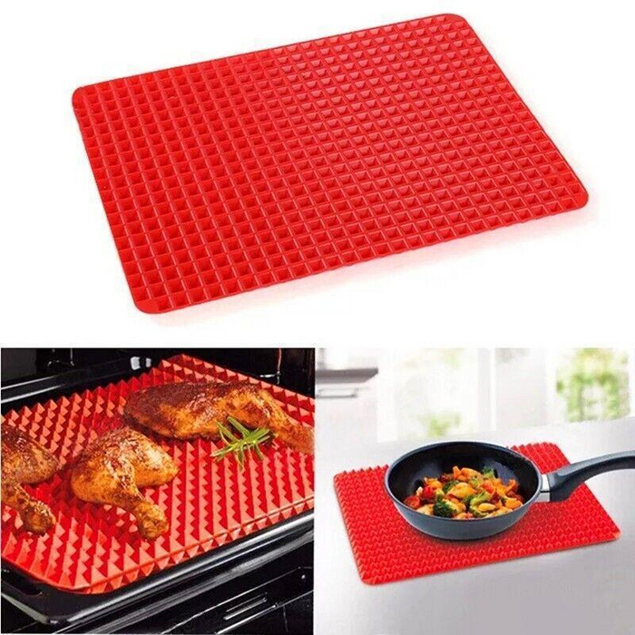 Non-Stick Silicone Baking Mat Oven Liner Reusable 39.5 x 27.5 cm Food-Grade