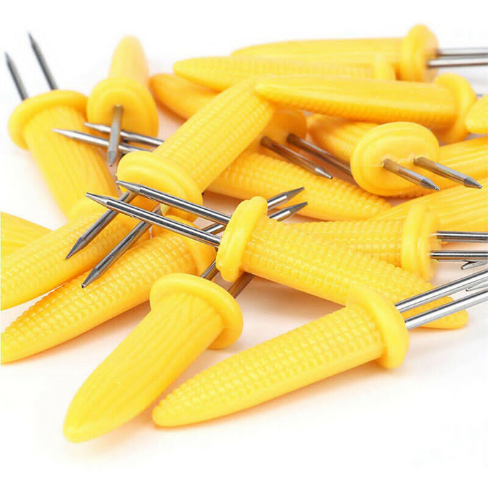 10pcs Corn Cob Holders Skewers Barbecue Fork BBQ Kitchen Accessories