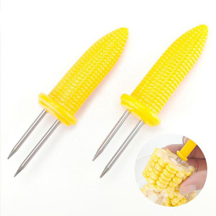 10pcs Corn Cob Holders Skewers Barbecue Fork BBQ Kitchen Accessories