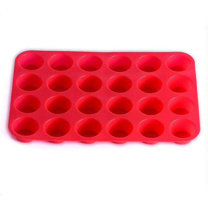 24 Cavity Silicone Baking Mold Mini Cupcake Muffin Tray